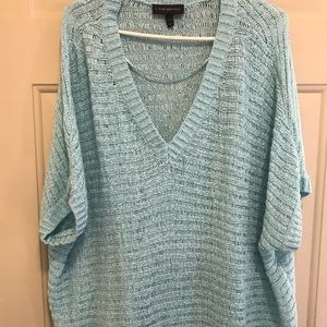 Lane Bryant Aqua short sleeved sweater